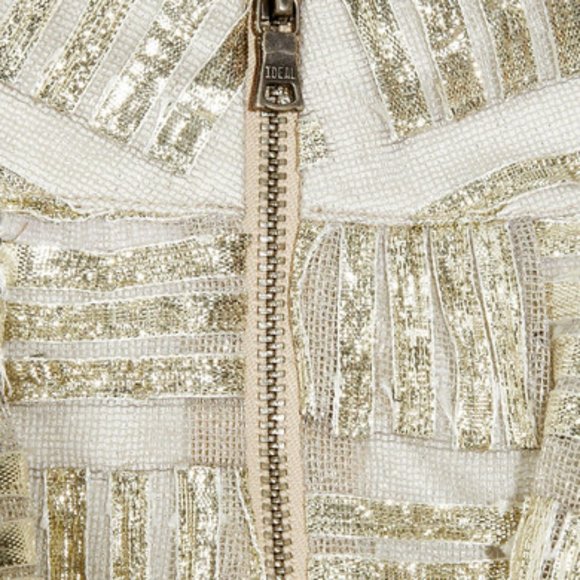 Alice + Olivia Jaylyn Metallic Mesh Mini Skirt - Picture 4 of 7